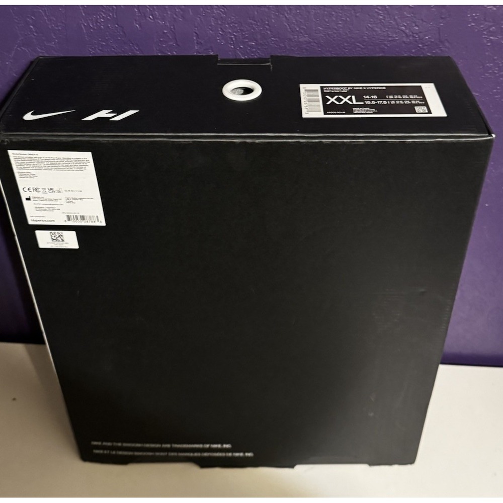 Nike x Hyperice Hyperboot Shoes Black Men's XXL 14-16 New In Box - Picture 4 of 6